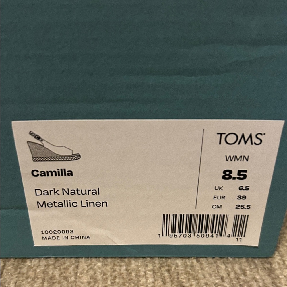 TOMS Women's Tan Wedge Sandals - Picture 2 of 3